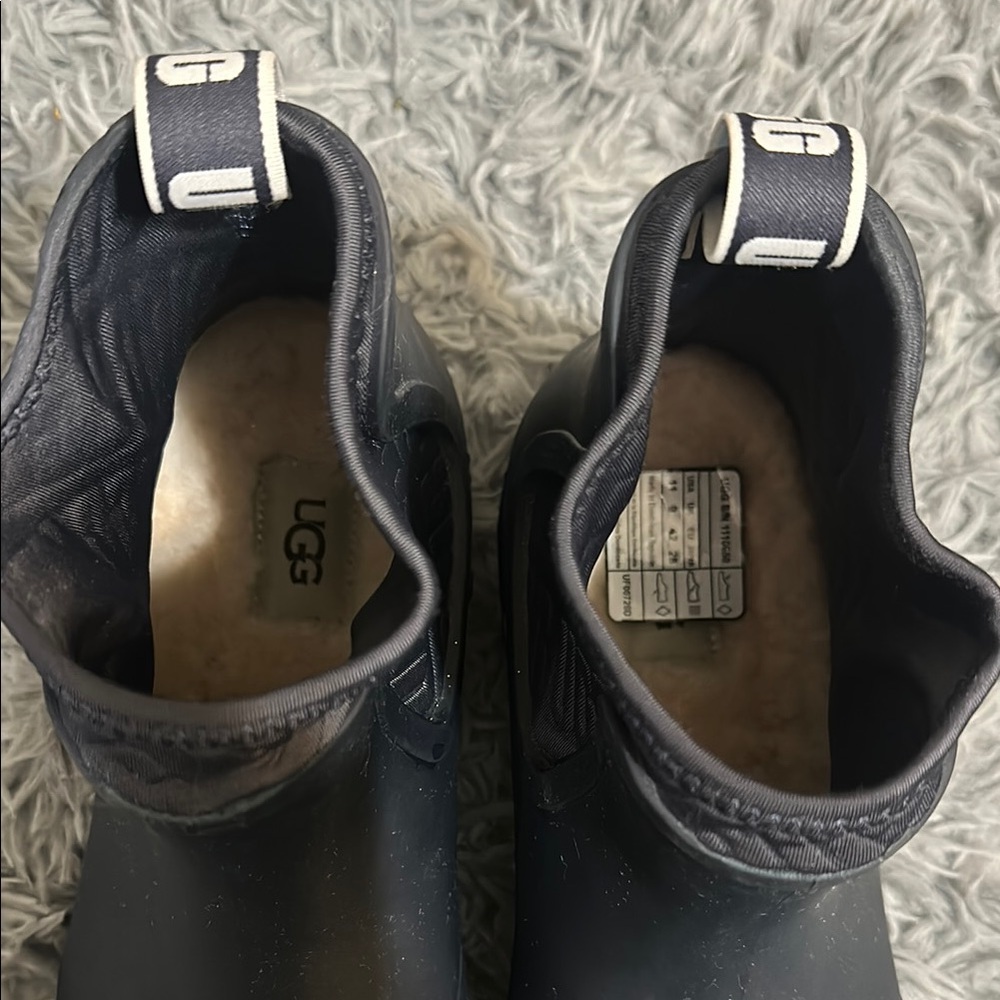 Worn Once Ugg Navy Rain Boots - Picture 3 of 6